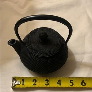 Black Cast Iron Teapot New!
